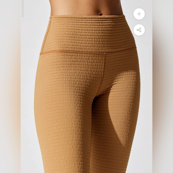 NWT Brown Sugar CARBON38 Hi-Rise 7/8 Jacquard Leggings S High Waist Tan Small - Picture 5 of 6